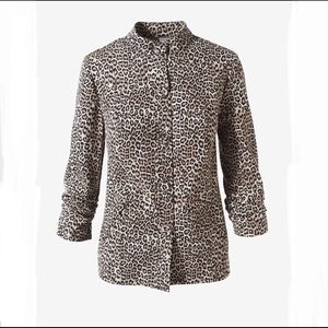 CHICO’S Animal Print Stretch Jacket Small
